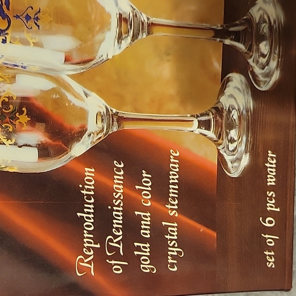 Vintage 6 Crystal Jewel-Tone Stemware Handcrafted in Italy, Ringa, Collectable - Picture 6 of 7